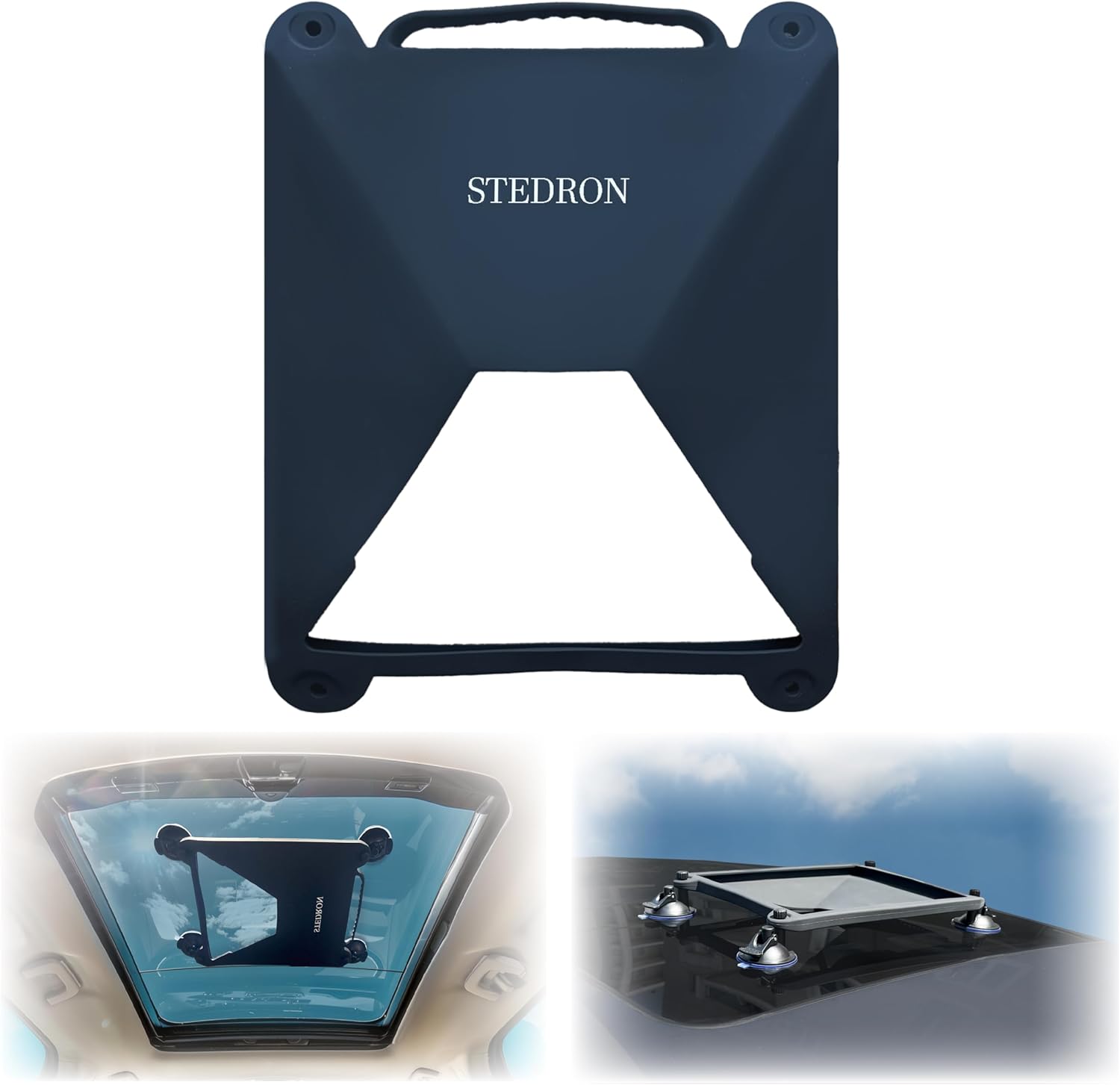 Starlink Mini Car Mount – Silicone Suction Cup Holder for Vehicle Roof or Window – No Metal Scratch-Free Secure Mounting Design Ensure Stable Satellite Signal for RVs, Boats and Road Trips