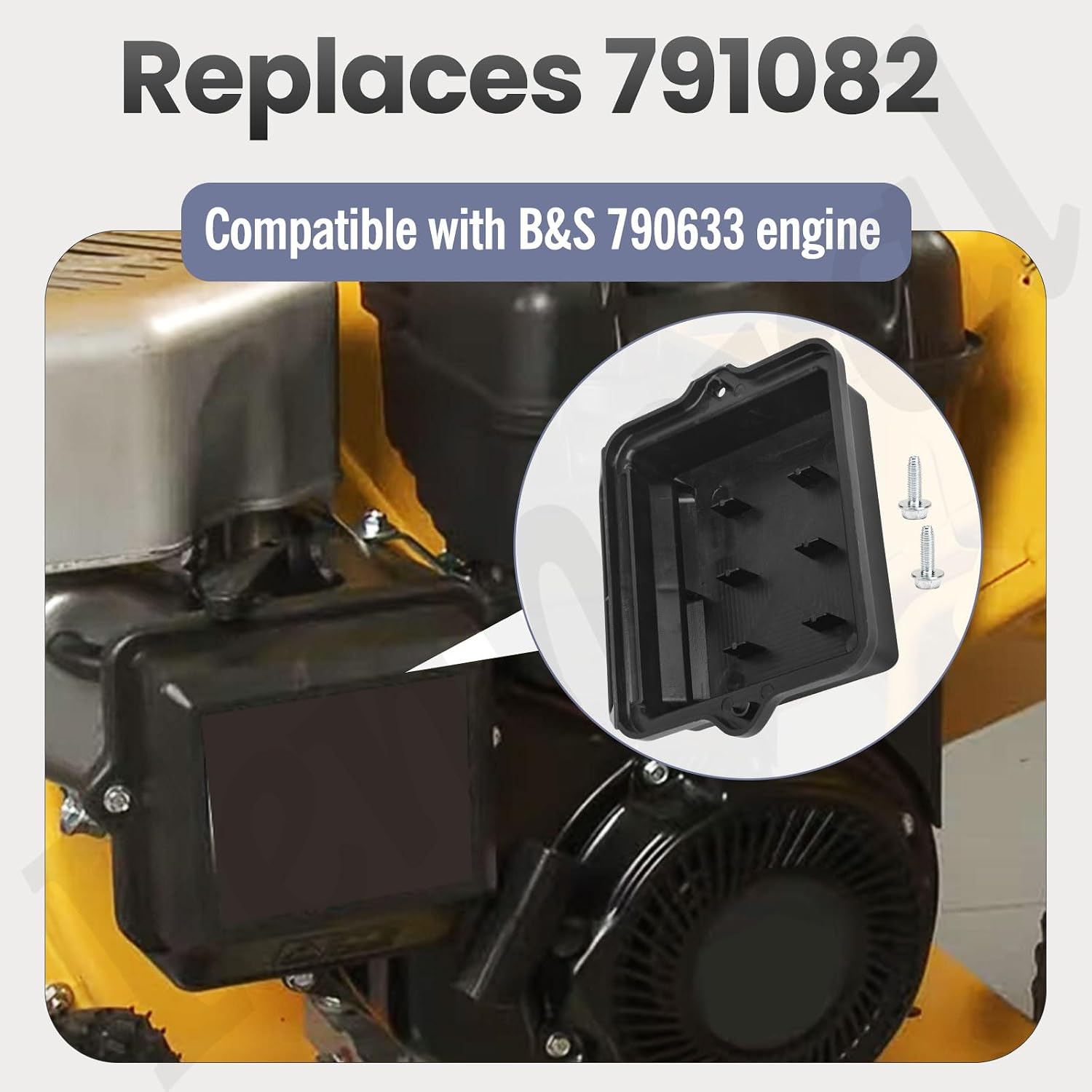 791082 Air Cleaner Cover Replacement Compatible with B&S Engine 120232, 106232, 106236, 120212, 120202, 117432 and More, Replaces 692321 790633