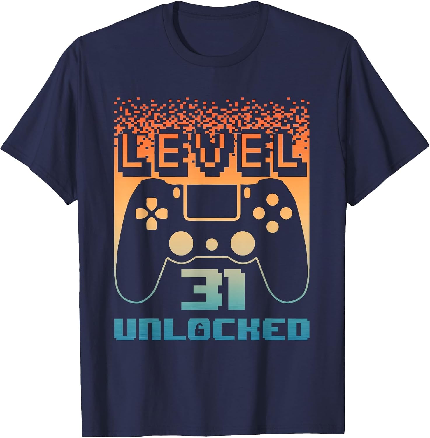 31st Birthday for Men Level 31 Unlocked Gamer 31 Year Old T-Shirt image 4