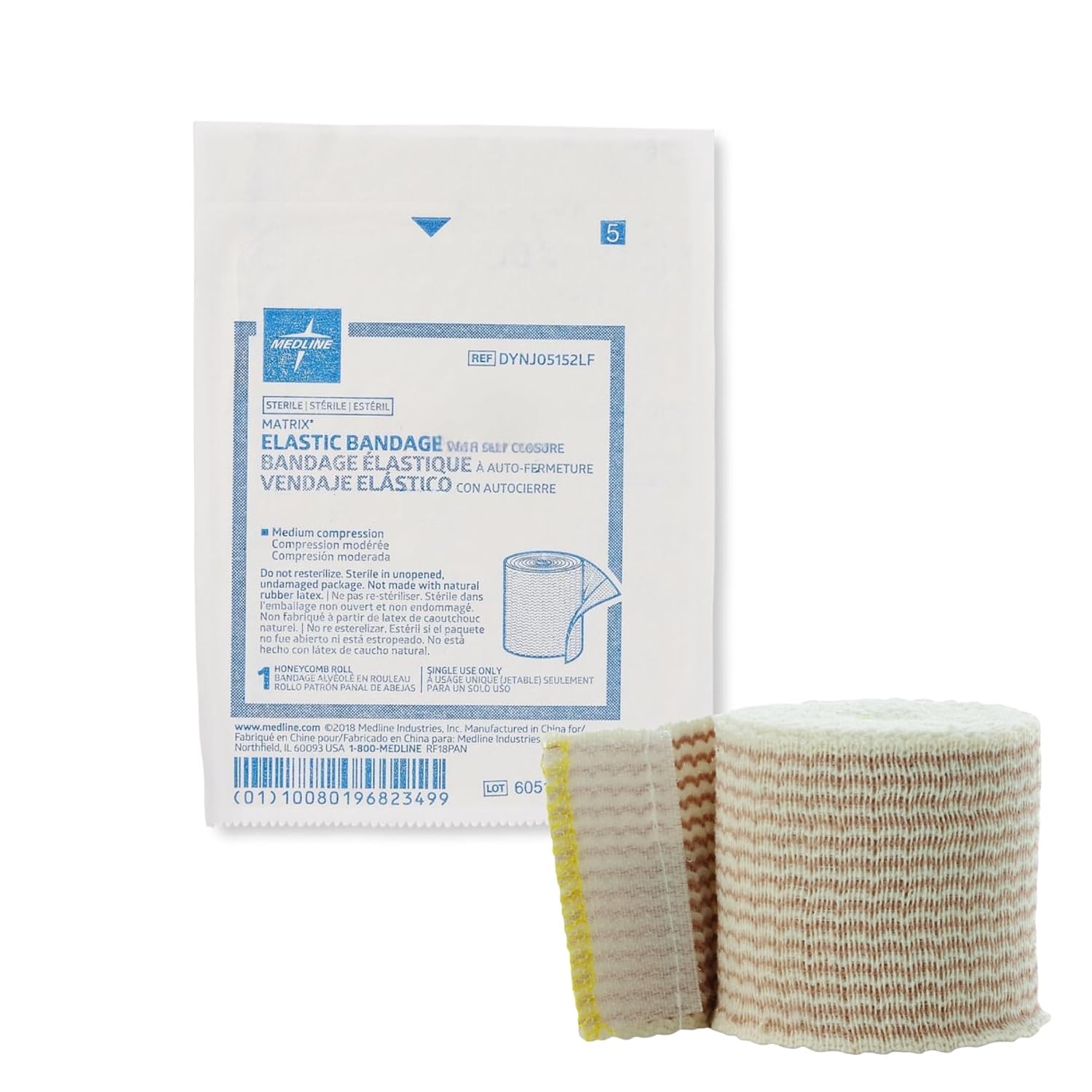 Vendaje elástico estéril Medline Matrix Wrap, compresión media, 2" x 5 yardas miniatura 1