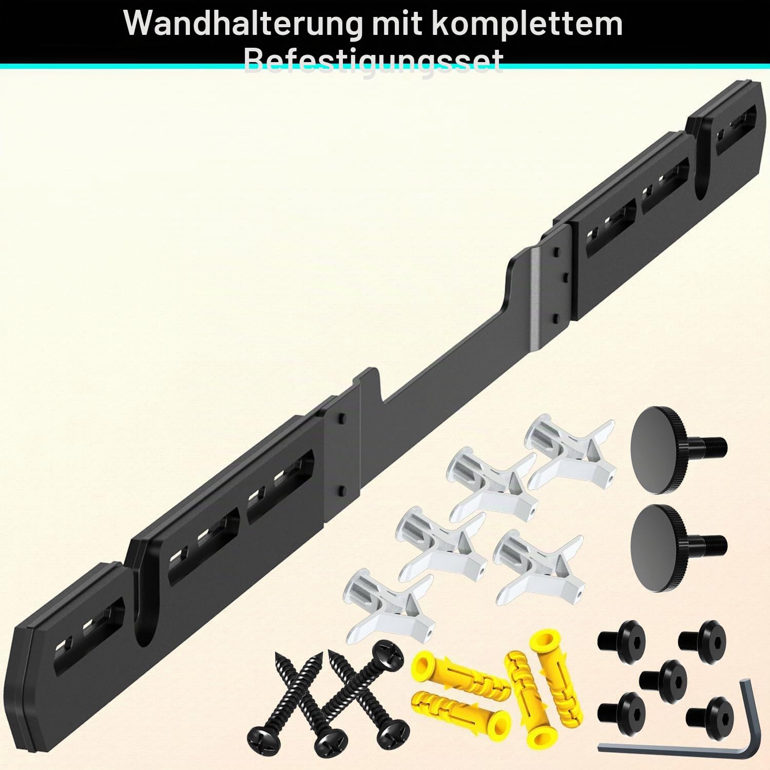 Wandhalterung für Sonos Arc Soundbar, versteckter Stil für Sonos Arc Ultra Wandhalterung, Metallhalterung mit Hardware-Kit，Schwebende Halterung unter dem Fernseher