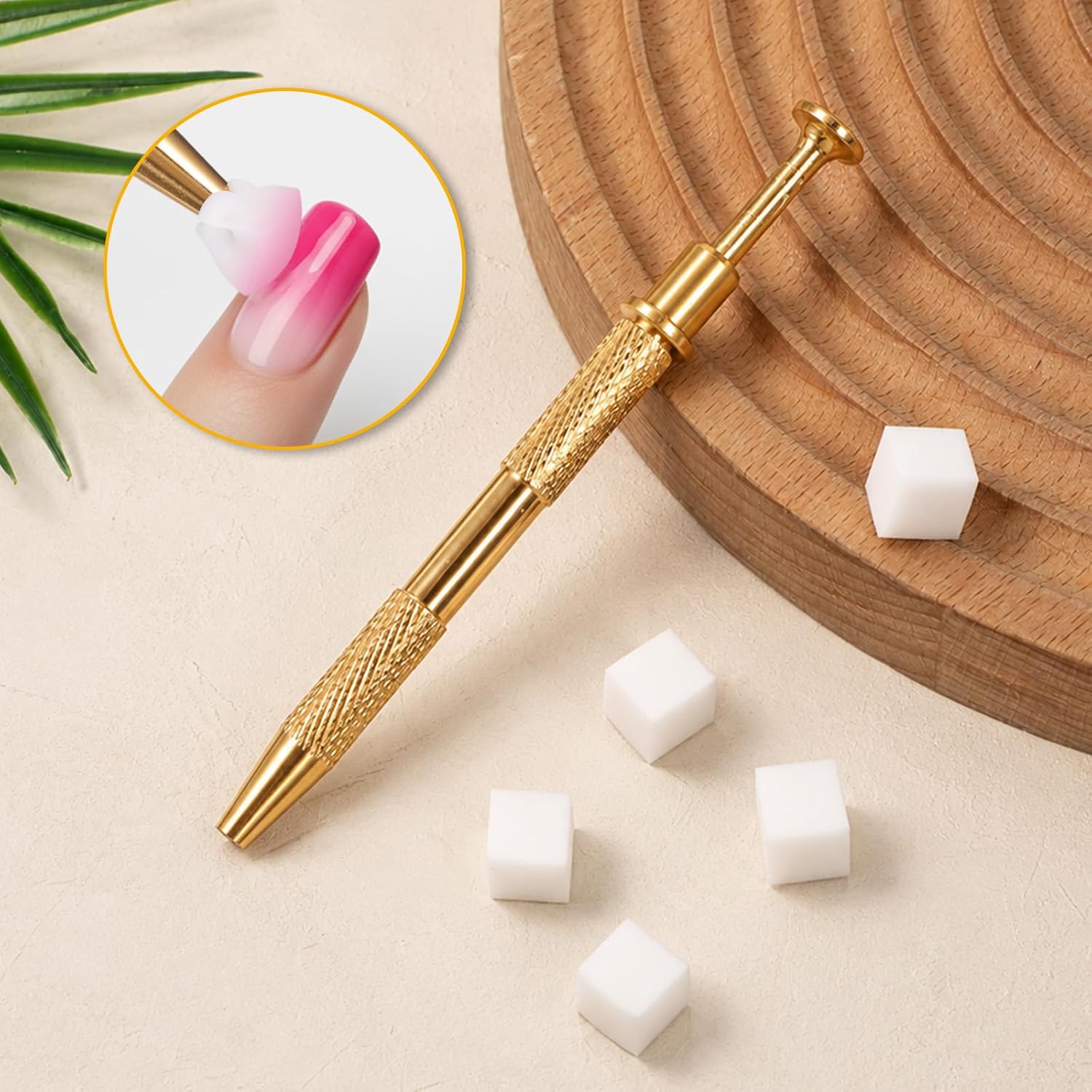 200 PCS Nail Sponges for Ombré, Soft Nails Art Sponge with Grabbing Pen Reusable Nails Sponges Professional Manicure Nail Art Tools Accessories Supplies for Home and Salon Use