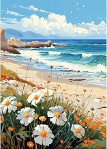 DPIDEA Diamond Painting Beach, Diamond Painting 5D Diamond Painting Kit, Diamond Painting Adults Round Stones for Home Decor, 30x40cm
