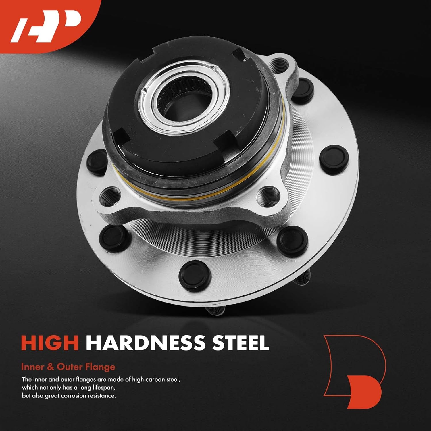 A-Premium Front Wheel Bearing and Hub Assembly with 8-Lug Compatible with Ford F-250 Super Duty 1999, F-350 Super Duty 1999, with SRW & 4WD & 2-Wheel ABS