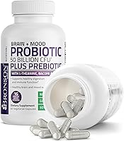 Vista 7 de Bronson Brain + Mood Probiotic 50 Billion CFU Plus Prebiotic with L-Theanine, Bacopa and Rhodiola Non-GMO, 60 Vegetarian Capsules