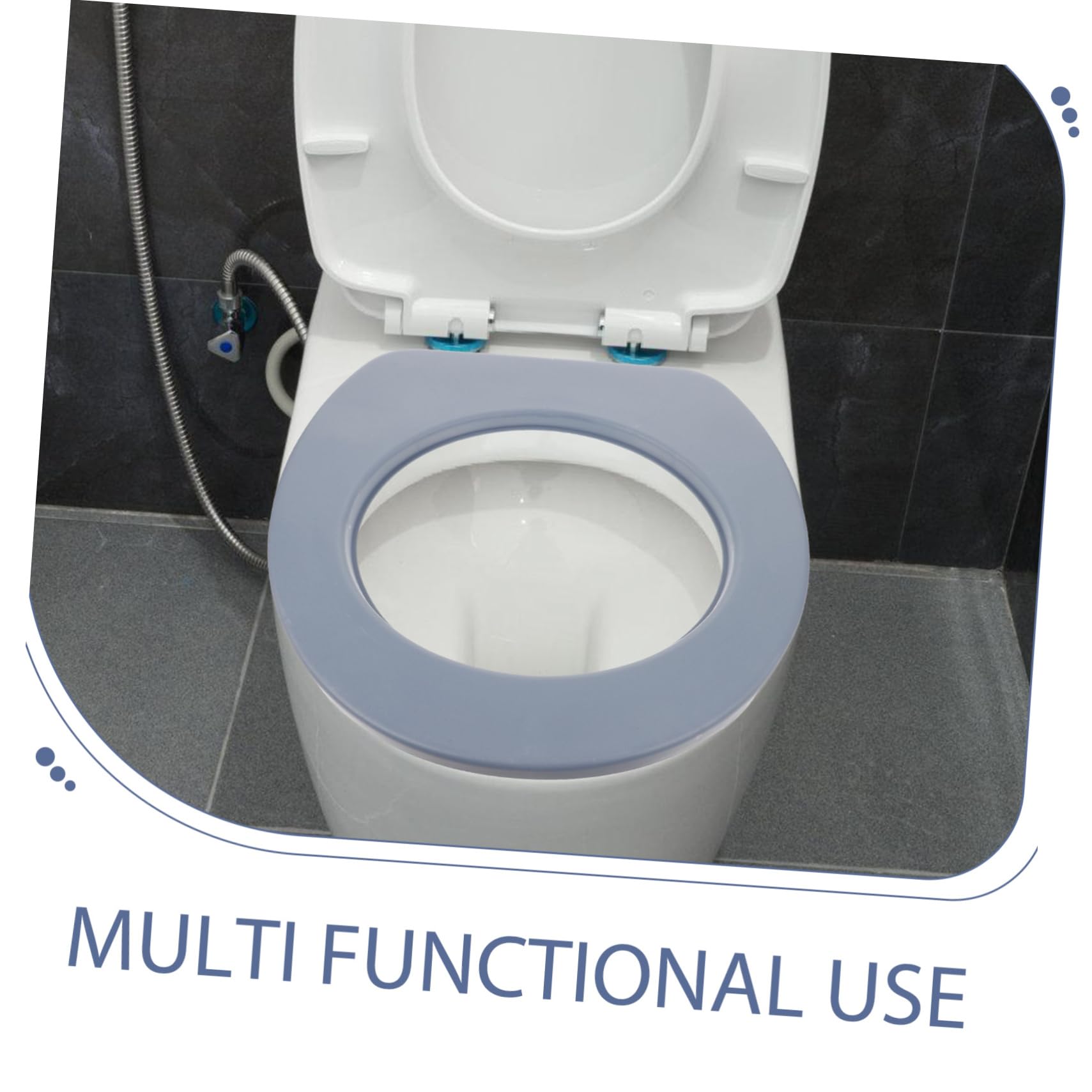 FOMIYES Toilet Seat Round Soft Cushion Home Toilet Seat Cover Padded Nonslip Easy Clean