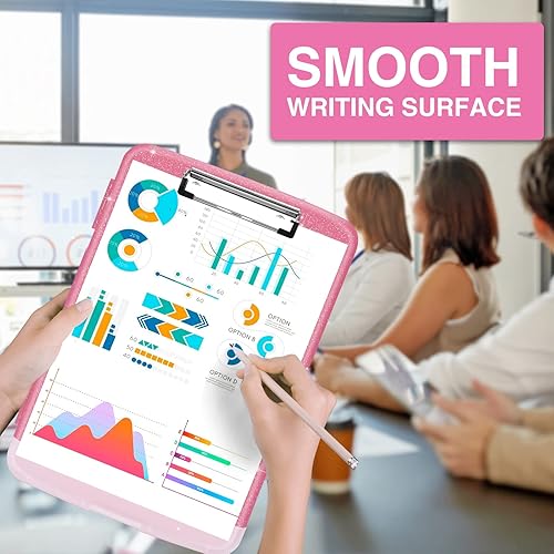 Miniatura 66 de Sooez - Sujetapapeles de documentos clínicos con almacenamiento, sujetapapeles de plástico resistente y alta capacidad con soporte para bolígrafo