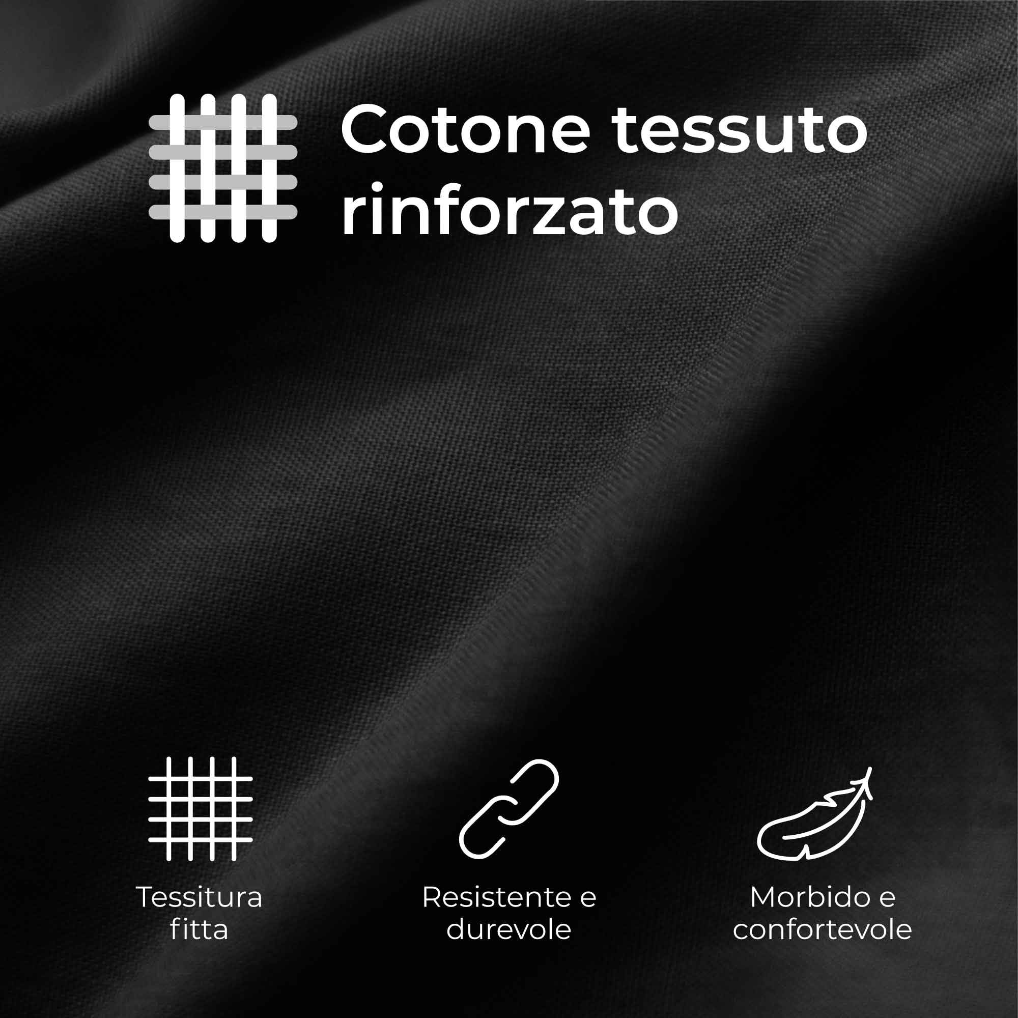 Federe 50x50 Cotone Rinforzato (Set da 2) - Nero - Trama Fitta a 57 Fili/cm² - Federe Cuscini 50x50 cm - Federe Cuscino 50x50 Certificate Oeko Tex - Dreamzie