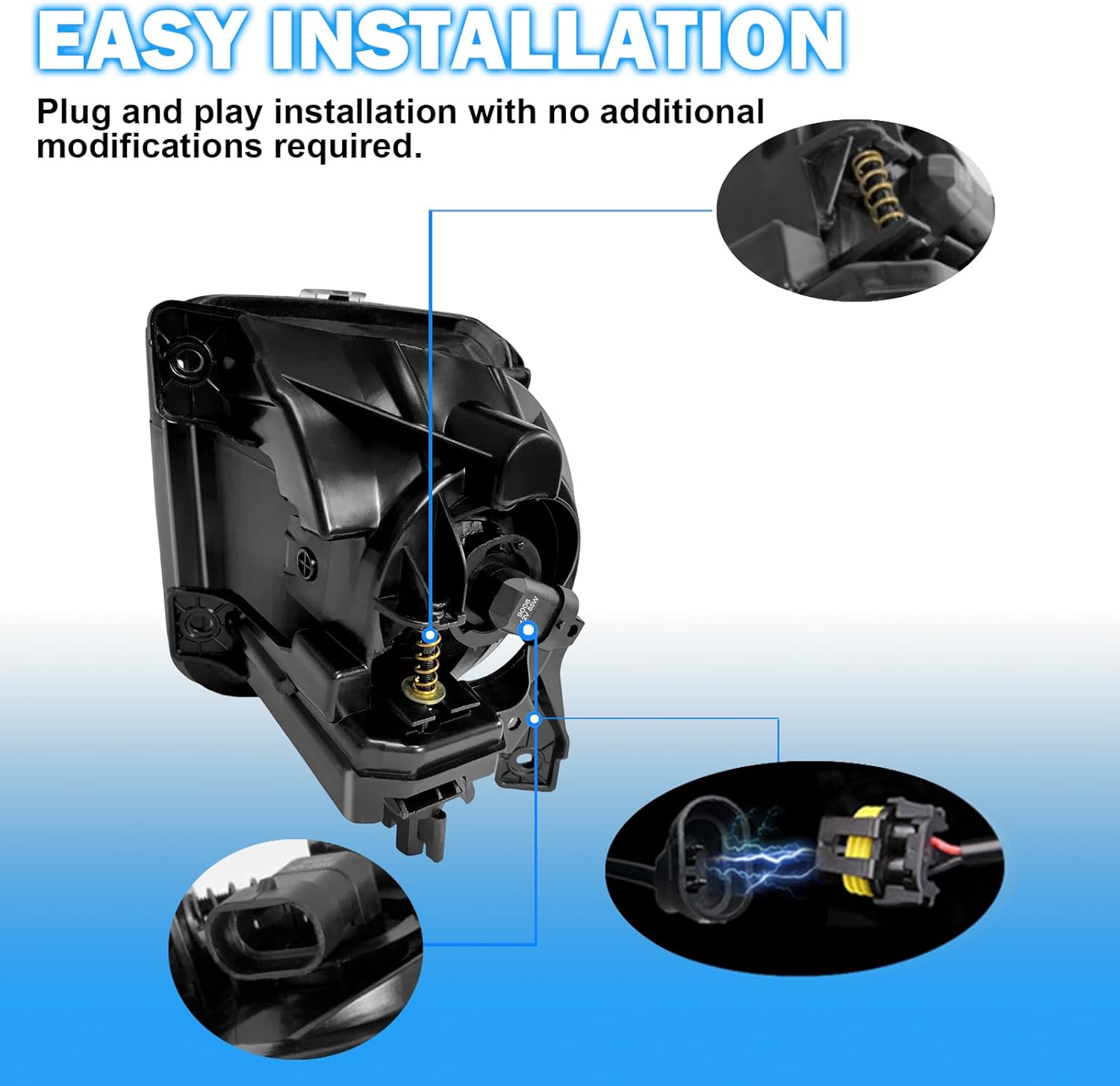 Fog Lights Assembly Compatible With 2013-2018 Dodge Ram 1500 Pickup Front Bumper Driving Fog Lamp Fog Light Kits (Smoked Lens)