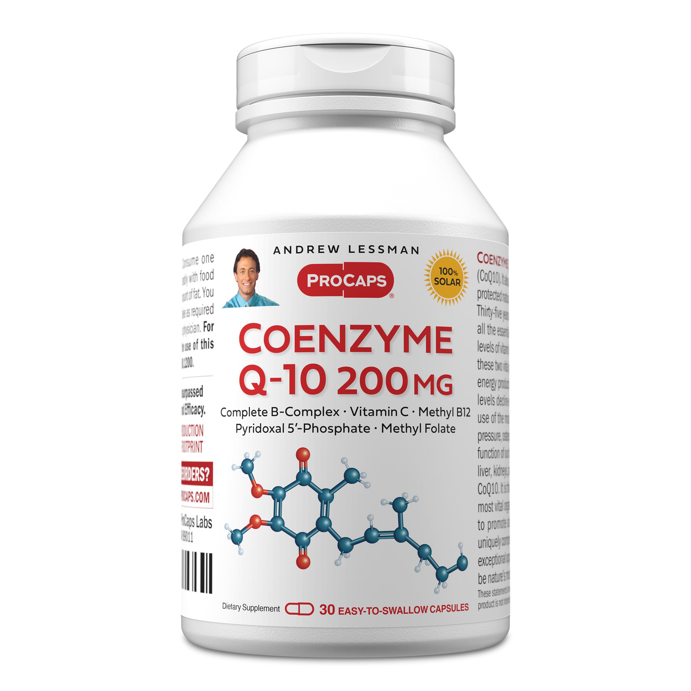ANDREW LESSMAN ProCaps Coenzyme Q-10 200 mg 30 Capsules 30 Count (Pack of 1) 200 mg