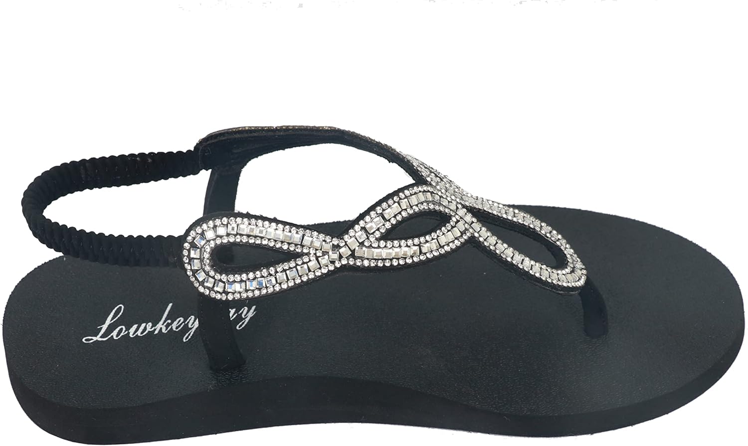 Lowkeyray Women's Summer Sandals womens Flat Sandals Whith Sequins - Image 2