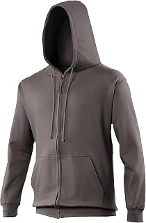 Plain Mens Hooded Full Zip Hoodie / Zoodie