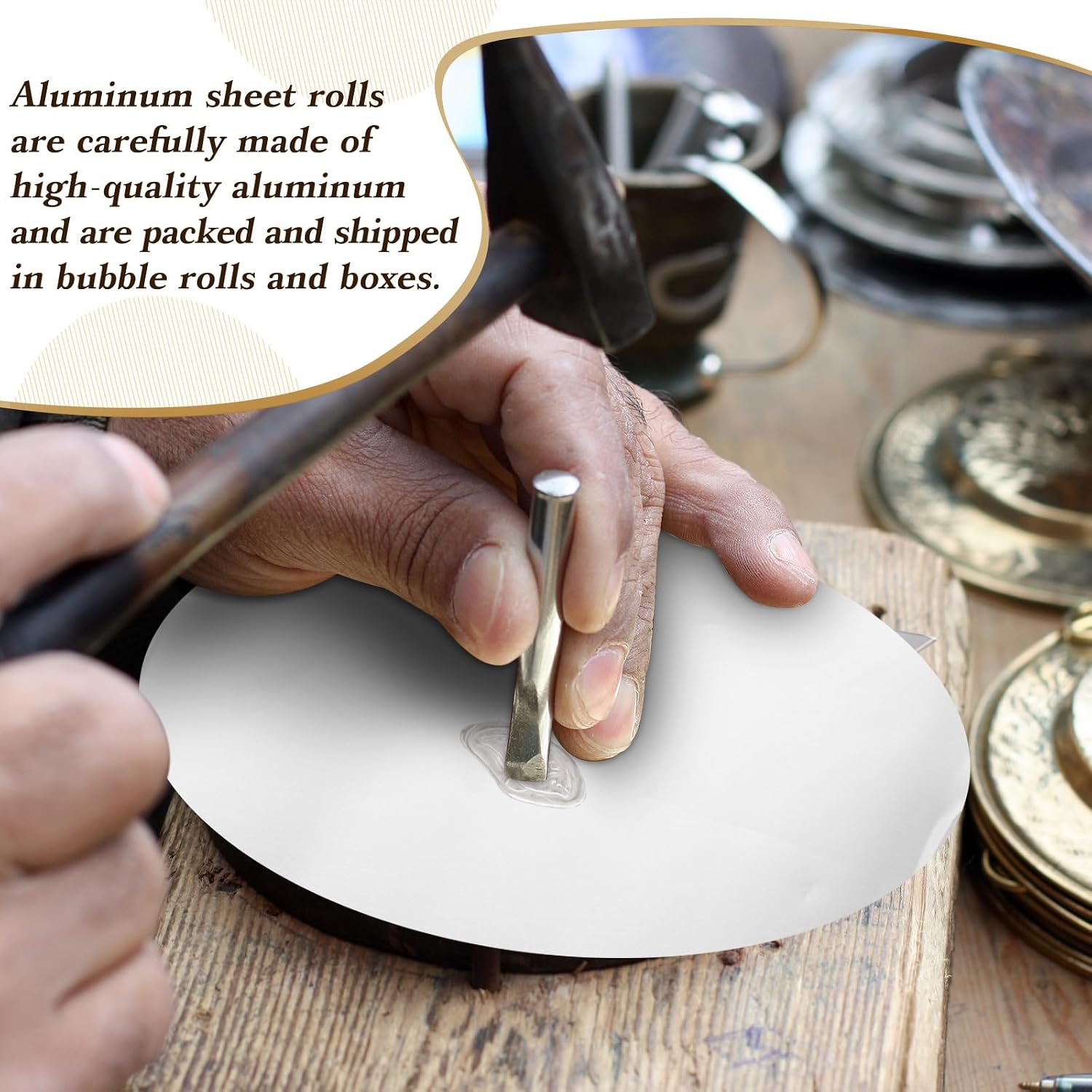 Yaocom 20pack Aluminum Discs for DIY Crafts - 4 Inch Round Metal Aluminum Blanks, 0.7mm Thick, for Engraving, Embossing, Stamping & Jewelry Making