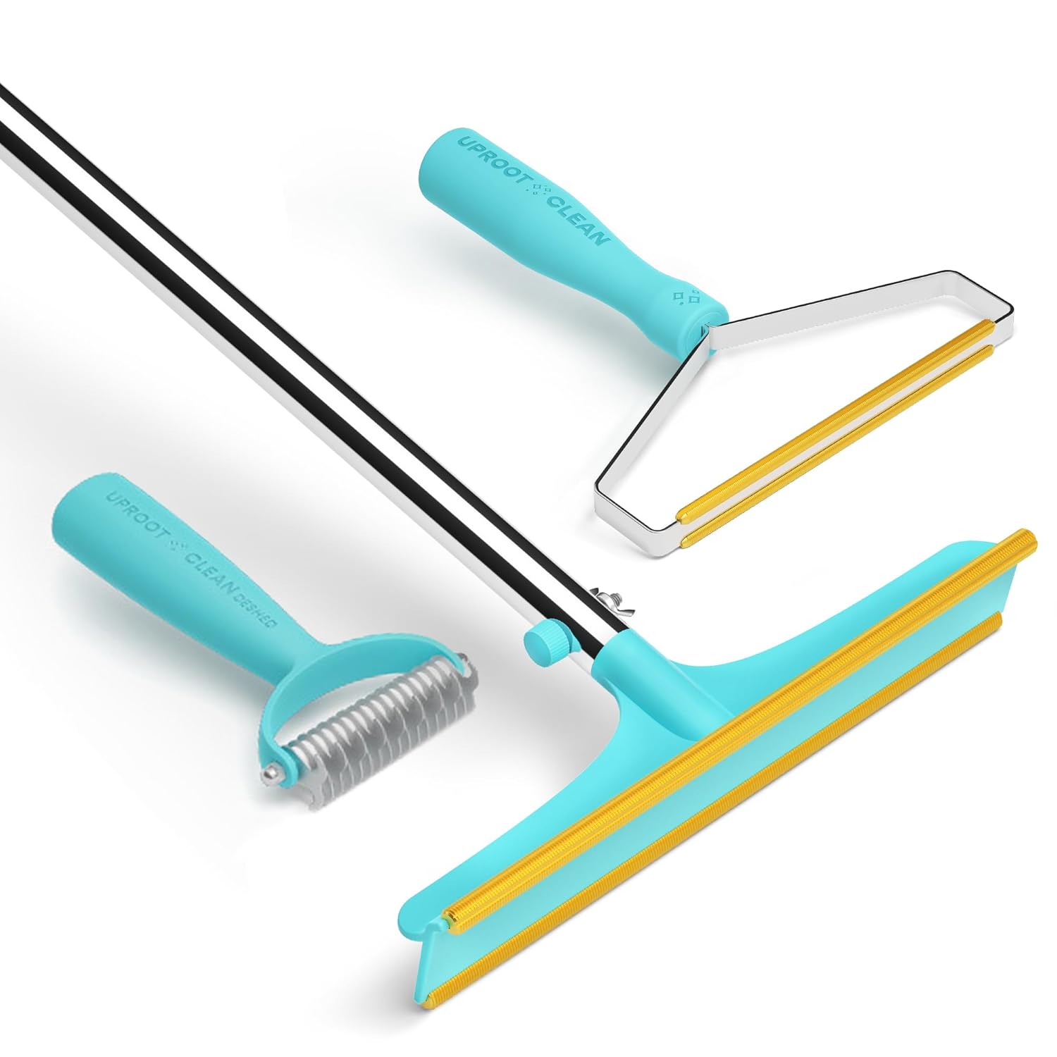 Uproot Clean Deshedder Xtra, Pro, & Deshedder Bundle - Pet Hair Removal Tool & Dog Brush for Shedding Bundle - Easy Cat & Dog Hair Remover & Carpet Rake Set with Special Dog Grooming Brush!