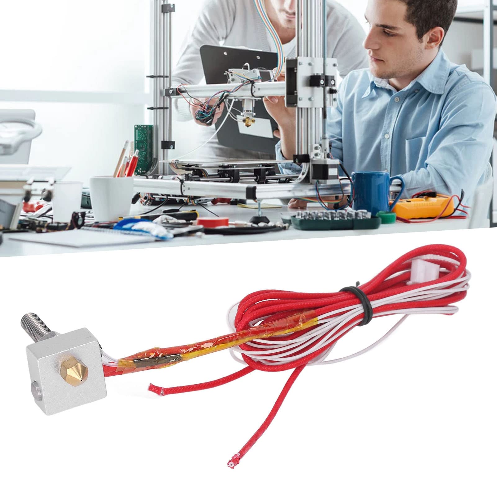 Głowica Hot End, Drukarka 3d Hot End Hotend Głowica Dyszy MK8 Wytłaczarka 0.4mm Dysza do Anet A8 I3, Wytłaczarki do Drukarek 3d