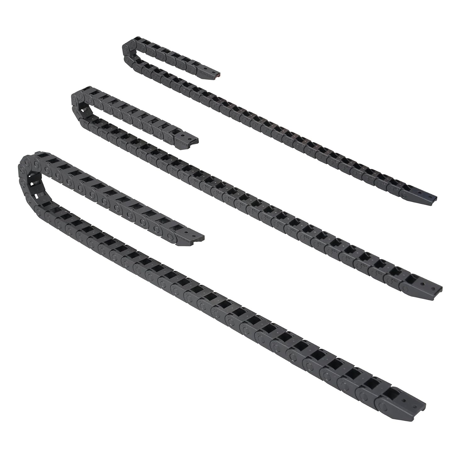 1 m energy chain tow chain 5 x 5 mm R10 open cable guide including 2 x