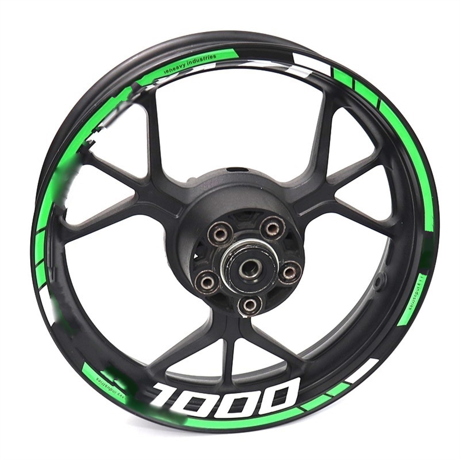 Motorcycle Wheel Stickers Reflective Rim Motorbike Waterproof Decals for Kawasaki for VERSYS 1000 Decorative(Color18)