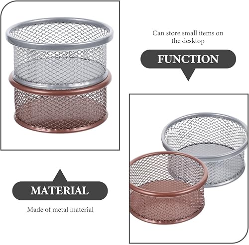 Miniatura 8 de NUOBESTY 2 piezas de clip de papel de malla dispensador de clip de papel para organizador de escritorio, carpeta, clip, contenedor, accesorios de