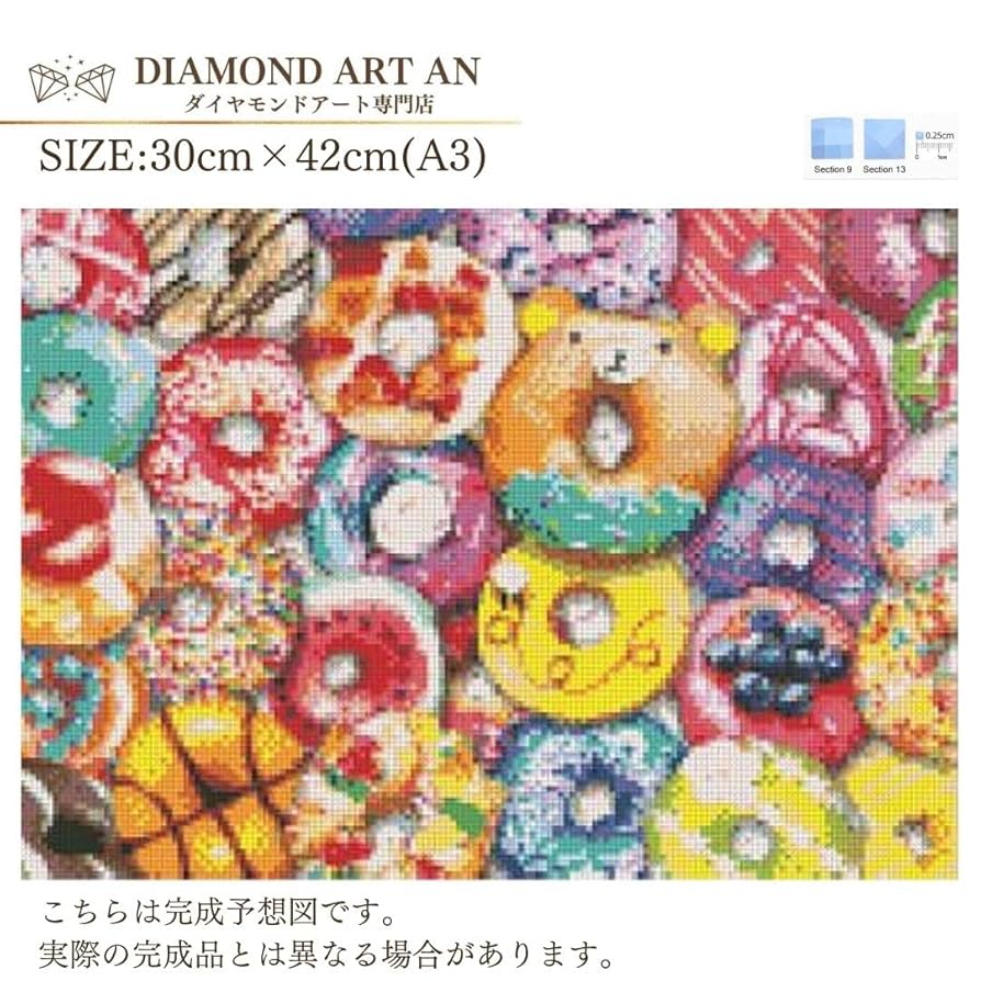 【丸めて発送】*\sweet/*　ダイヤモンドアート　オーダーメイド Amazon.co.jp: 《AN-diaart》A4サイズ オーダーメイド