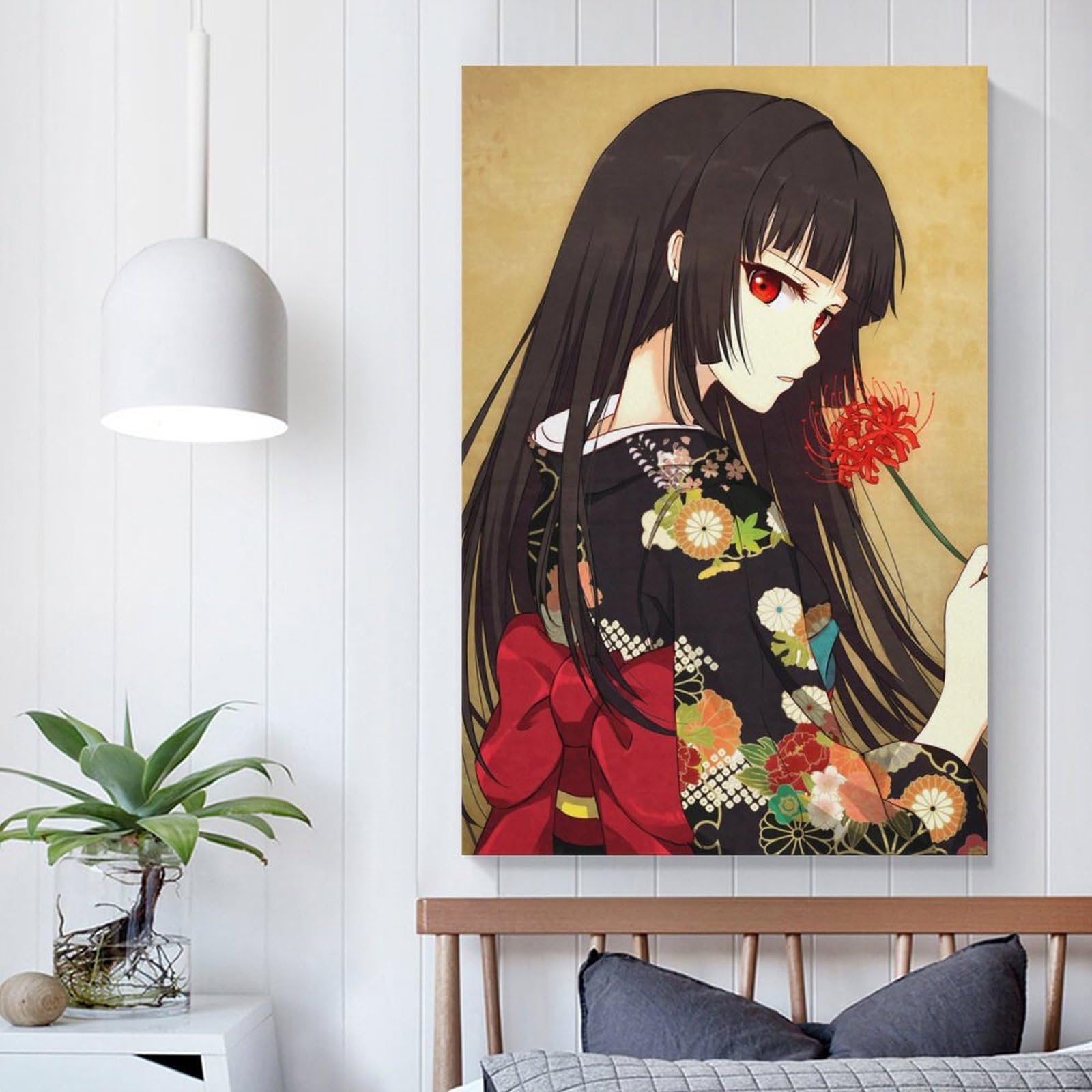 Amazon.co.jp: 絵画 地獄少女 閻魔あい 浴衣 和風 ポスター 装飾画