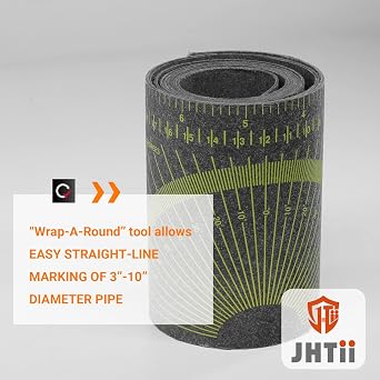 Pipe Wrap Around, Black Pipe Measuring Tool, Flex Angle Measuring and Marking Gauge