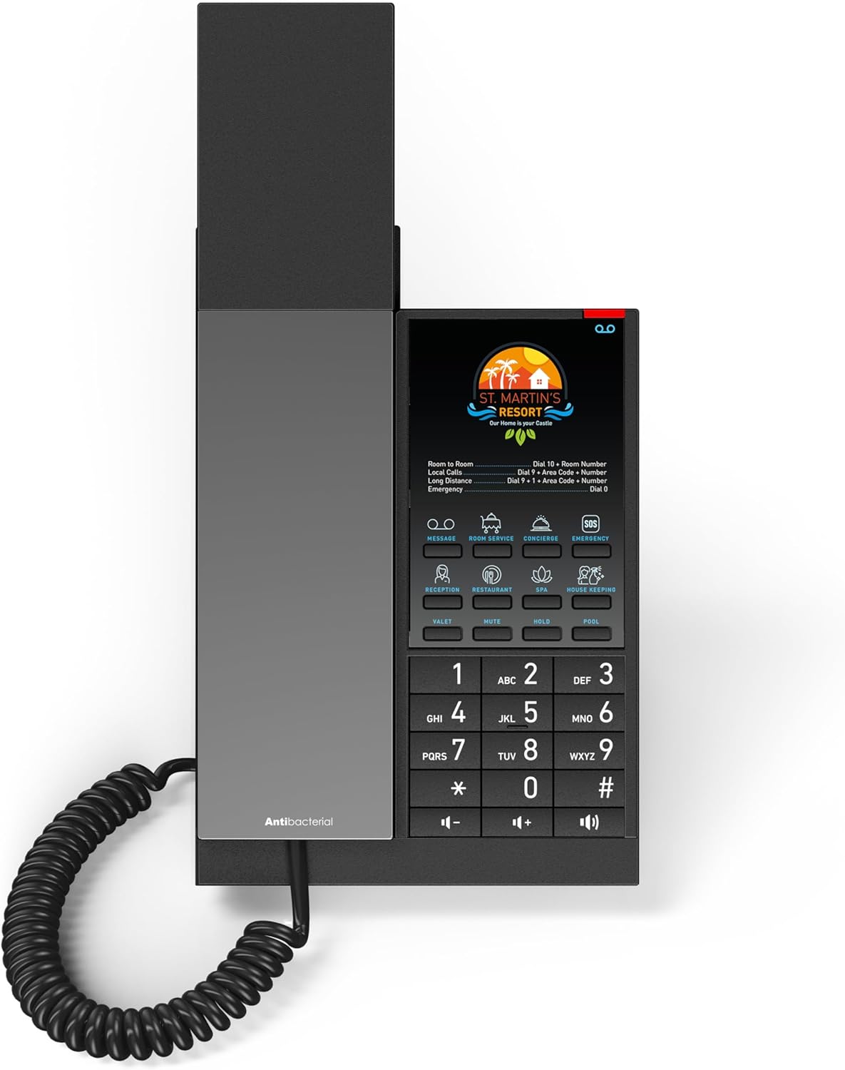 Snom HD350W Hotel SIP IP Phone top-down view of keypad