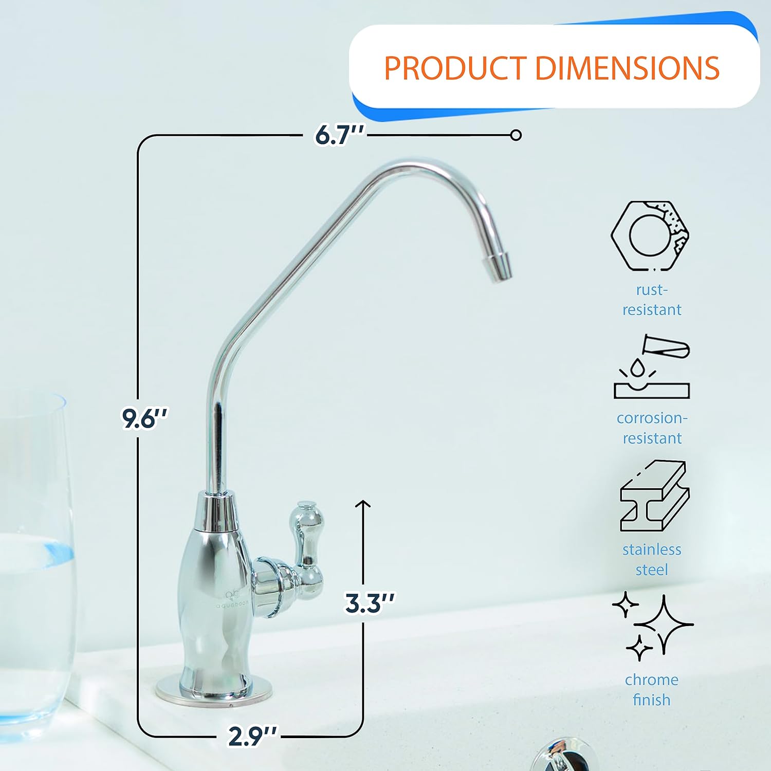 Chrome Single Handle Lever Kitchen Faucet with 360 Swivel Spout