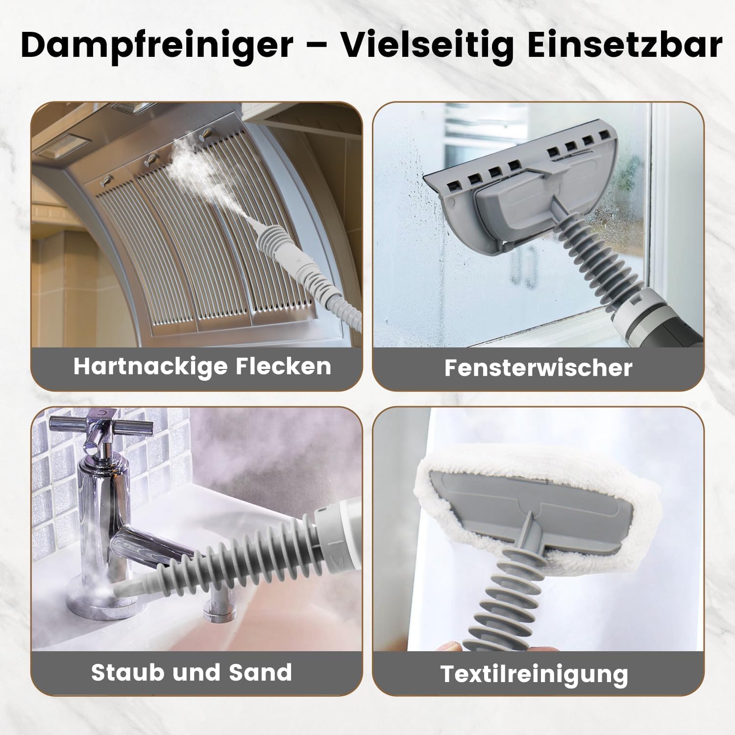 Steps for filling water and operating the steam cleaner