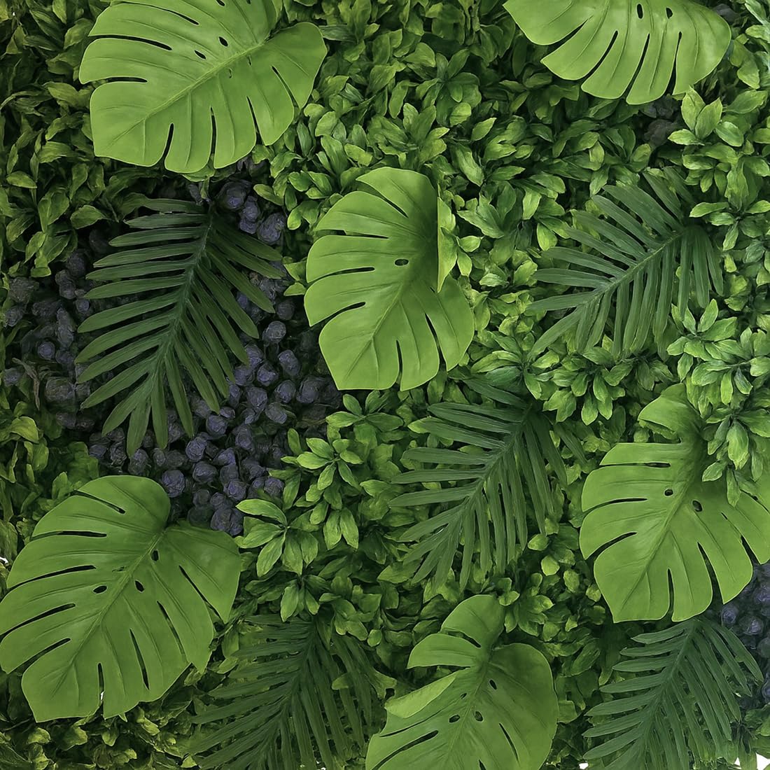 Acomoda Textil - Jardin Vertical Artificial Decorativo Modular para Interior y Exterior, Panel Vegetal Sintetico para Pared, Balcon o Terraza, Efecto Natural Sin Mantenimiento (Plas-UV61, 1x1 m)