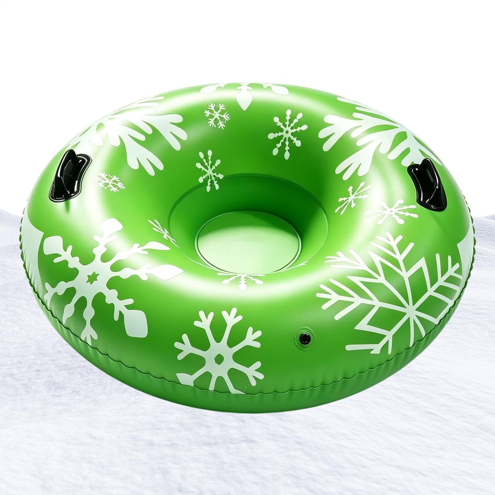 Luge À Neige Jouet Donut PVC, Poignées Antidérapantes, 90 X 90 Cm