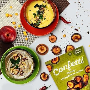 4-Pack Confetti Snacks Lovely Mushroom Chips (Green Curry)