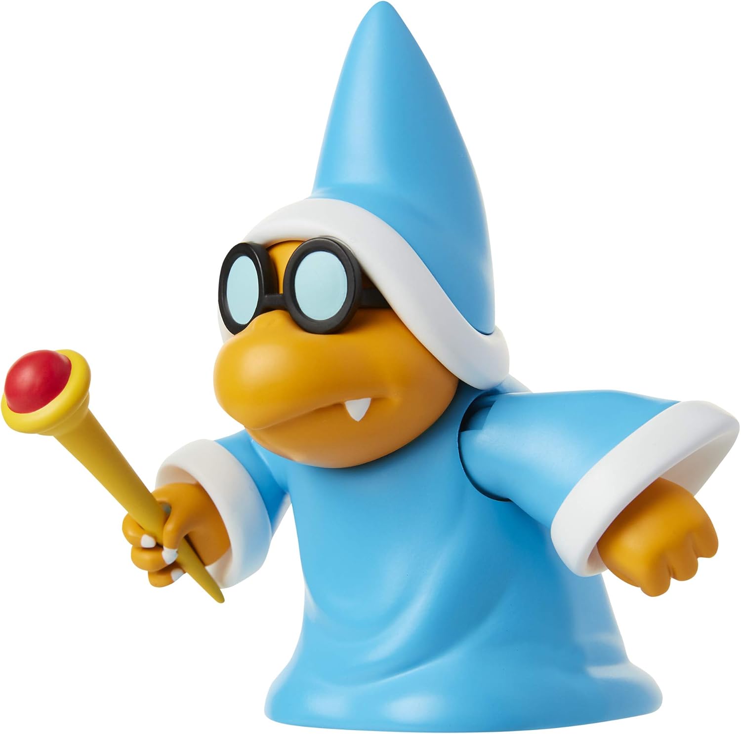 Nintendo Super Mario Collectible Magikoopa 4" Poseable Articulated Action Figure with Wand Accessory