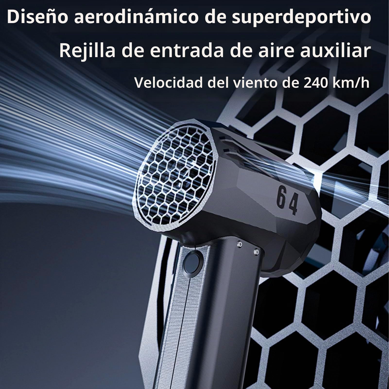 Jet Fan Dry Soplador de velocidad de 240 km/h, potente ventilador, 1400 g de empuje, motor sin escobillas de 64 mm, soplador de nieve portátil para viajes