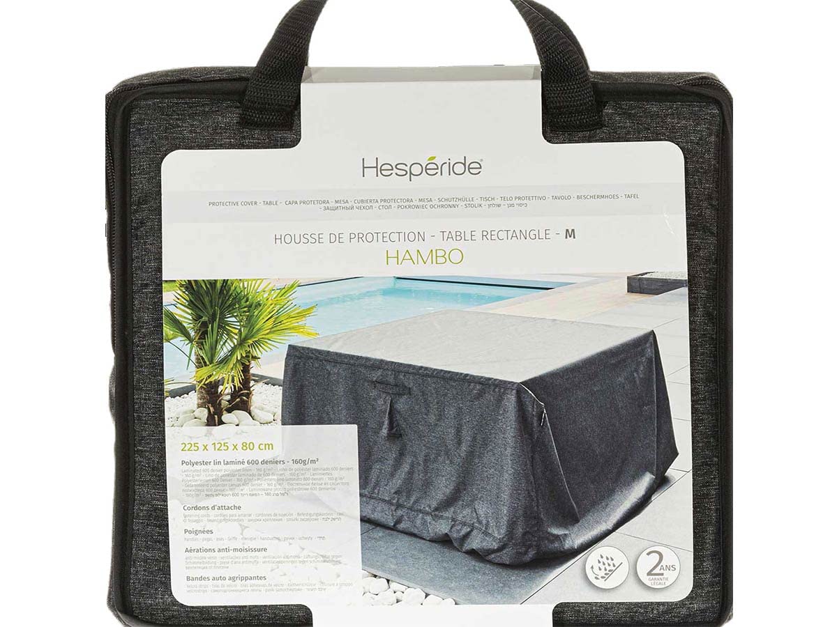 Hespéride Copertura Protettiva Per Ombrellone Decentrato – L 257x70x40 Cm, Poliestere Grigio, Modello Hambo