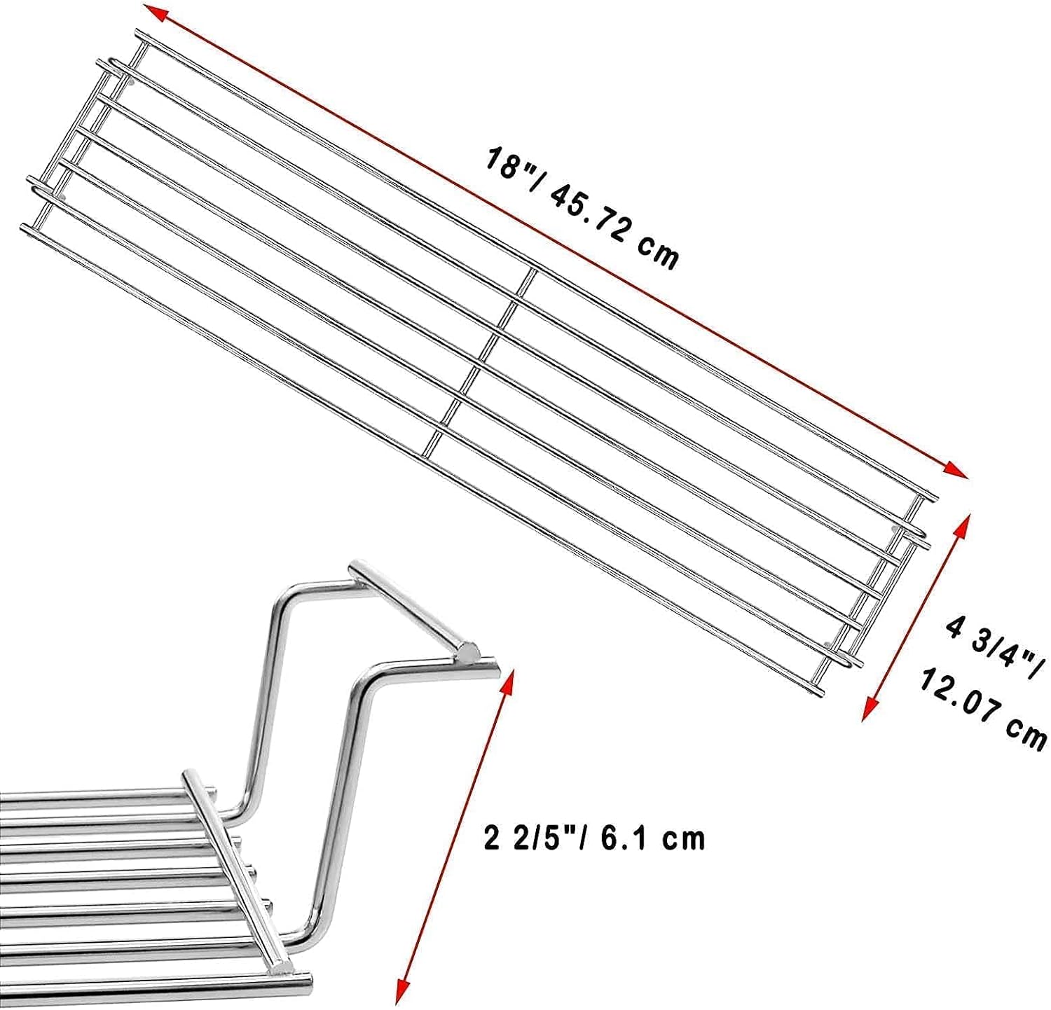 Uniflasy 7637 17.5 Inch Grill Cooking Grates 69866 18 Inch Grill Warming Rack for Weber Spirit 200 Series, Spirit E210, Spirit E220, Spirit S210, Spirit S220 with Front Control