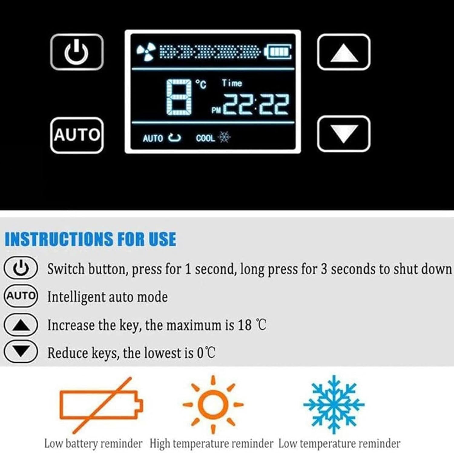 Portable Insulin Cooler, Refrigerated Box, LCD Screen, Refrigerated Box, LCD Display Screen, Refrigerated Box, Refrigerated Truck, Refrigerator, Small Drug Battery, × 1