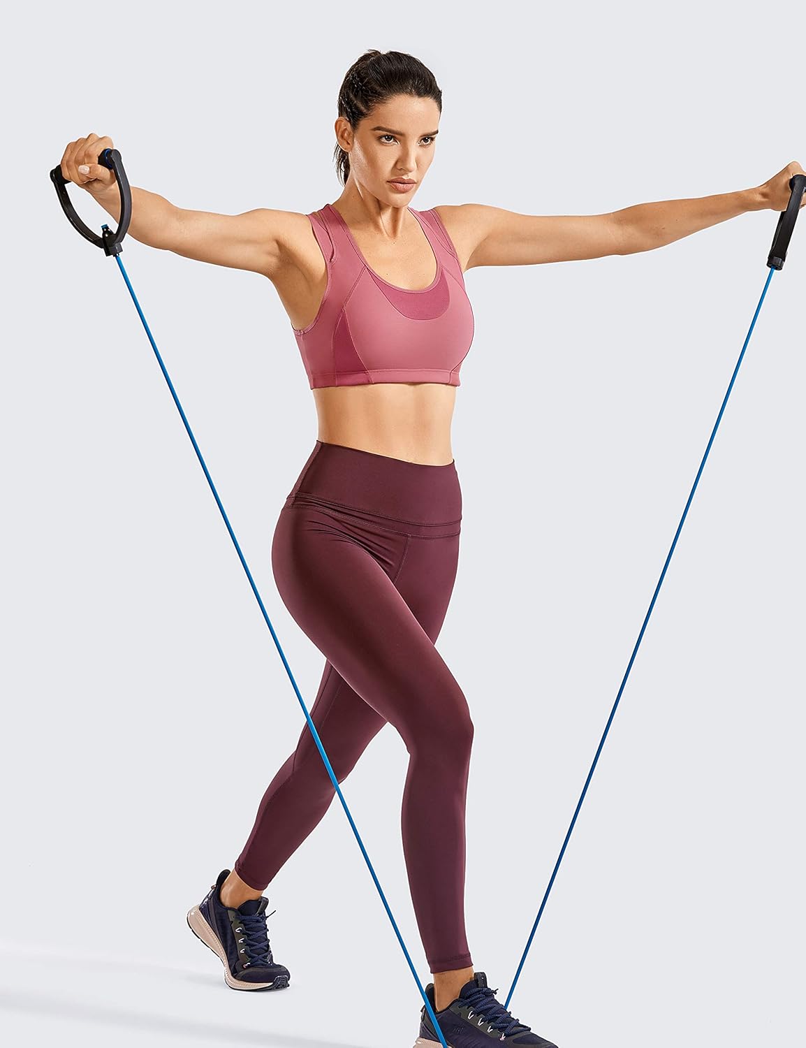 SYROKAN Sports Bras for Women High Impact Support Full Coverage Wireless Racerback No Bounce Padded Mesh Workout Bra at  Women’s Clothing store