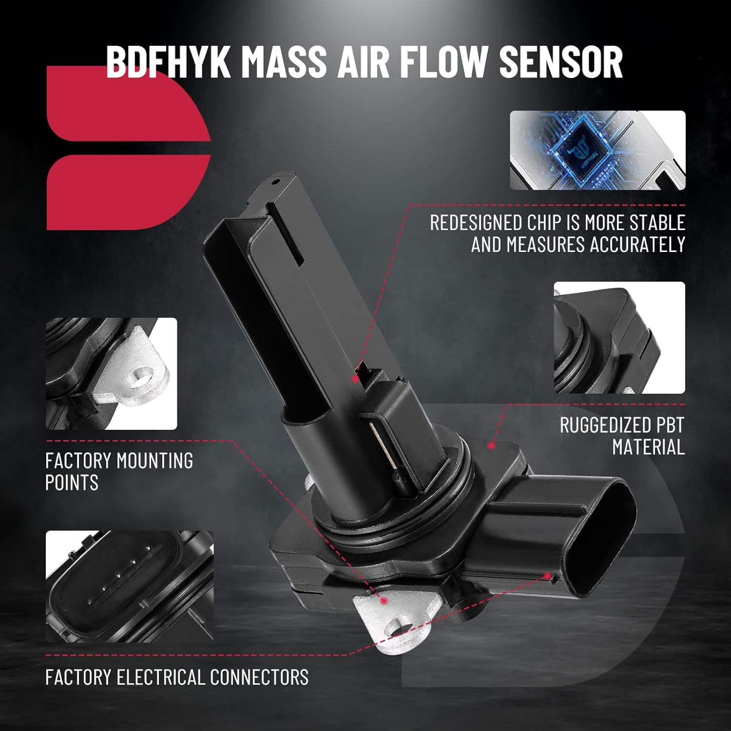 BDFHYK Mass Air Flow Sensor Meter MAF 22680-AA380 Compatible with Subaru Forester 2009-2014, 2008-2014 Impreza 2008-2014 Legacy 2008-2014 Outback 2.0L 2.5L 3.6L