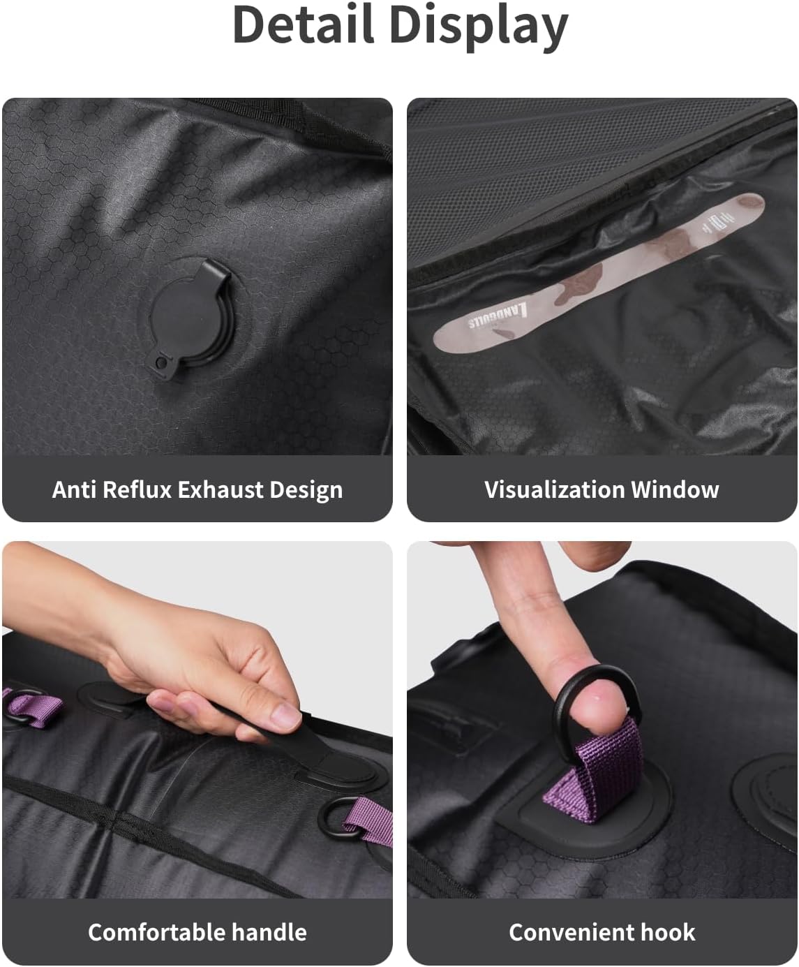 Reusable Vacuum Compression Travel Bag, 28L 1-Pack Vacuum Seal Bag, IP68 Waterproof Space Saver Bags, for Suitcase, Backpack, Home Storage