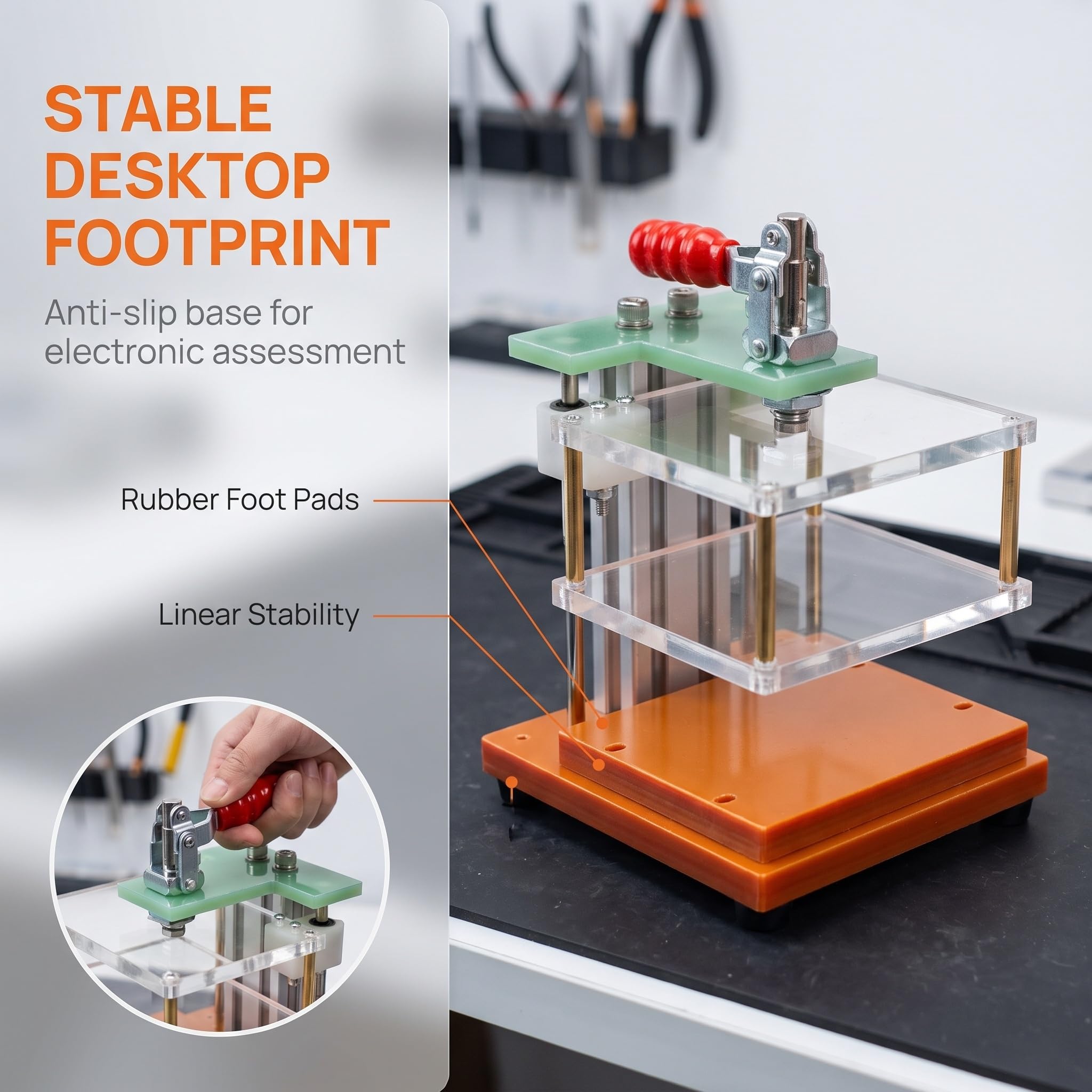 Dispositivo Di Test Per Pcb, Dispositivo Di Test Per Pcba, Telaio Di Test Universale, Dispositivo In Bachelite, Rack Di Test, Dispositivo Di Test Per Circuiti Stampati, Corsa 20 Mm