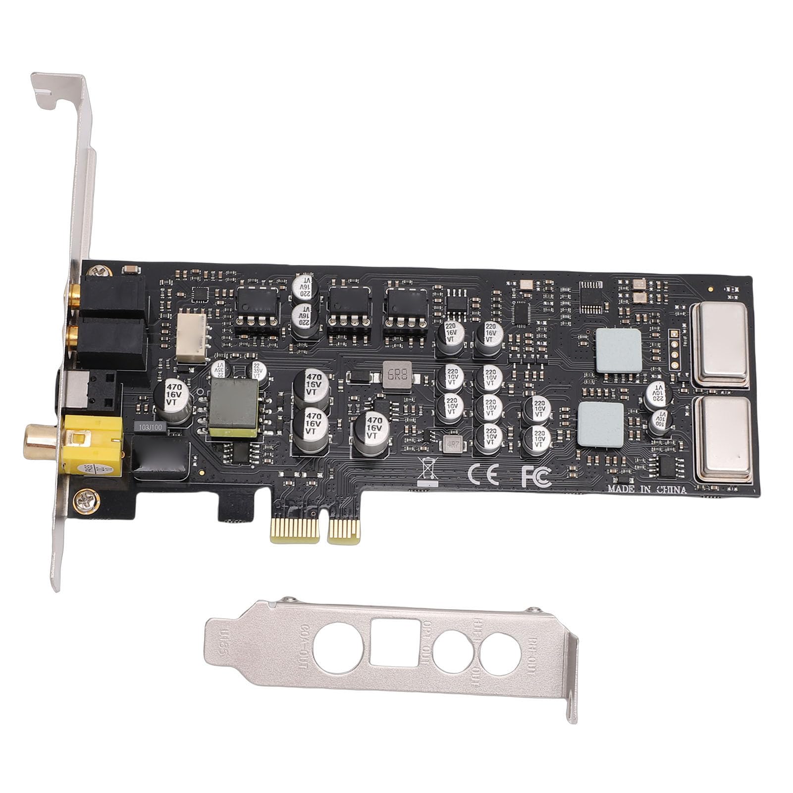 Cryfokt Scheda PCIE Elaborazione HiFi di Alta qualità per Appassionati di Giochi e Musica Staffa a Basso Profilo Inclusa