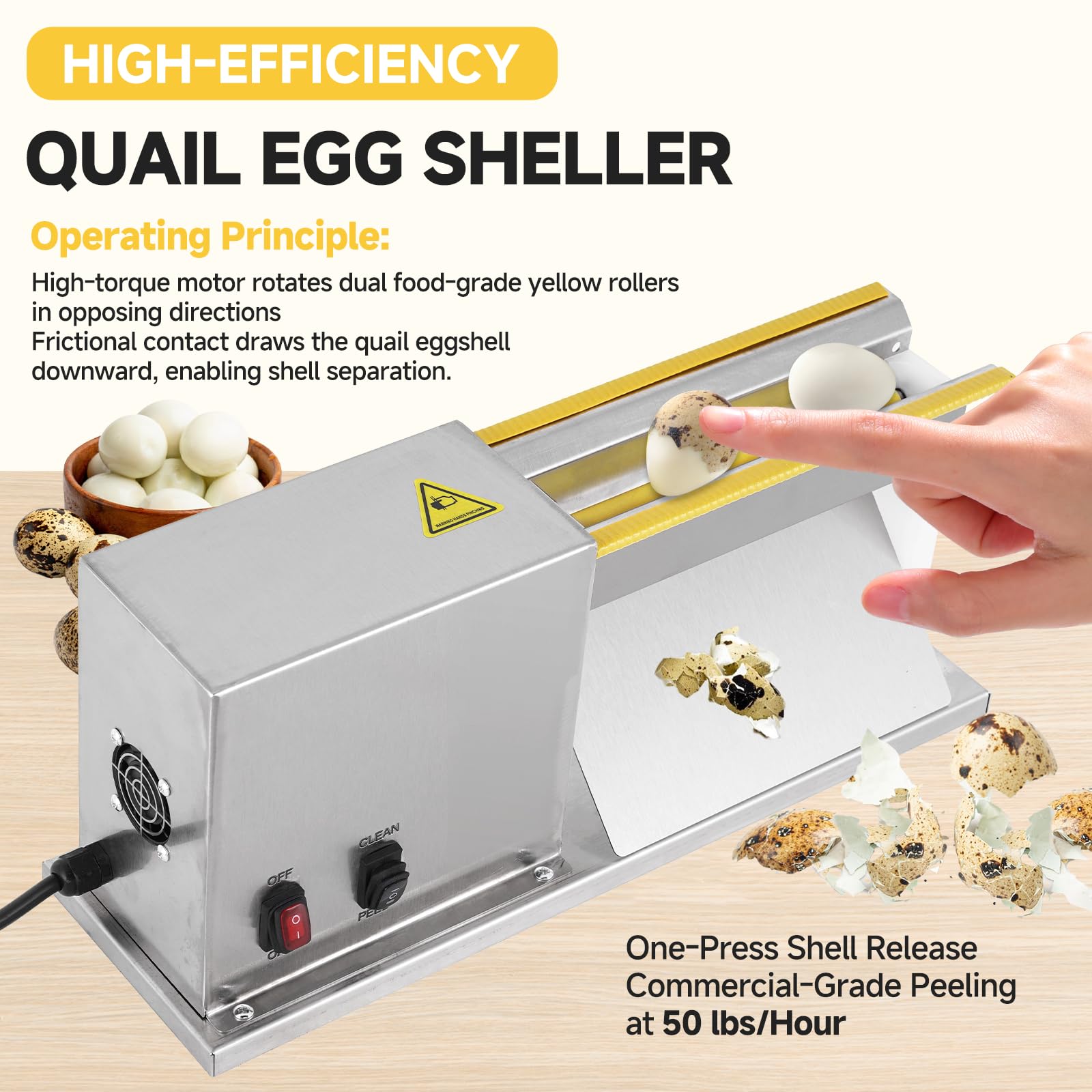 Snapklik.com : Upgraded Electric Quail Egg Peeler Machine Shelling ...