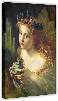 YFET Sophie Anderson - Take The Fair Face Of Woman From Poster Canvas Poster Bedroom Decor Sports Landscape Office Room Decor Gift Frame 20x30inch