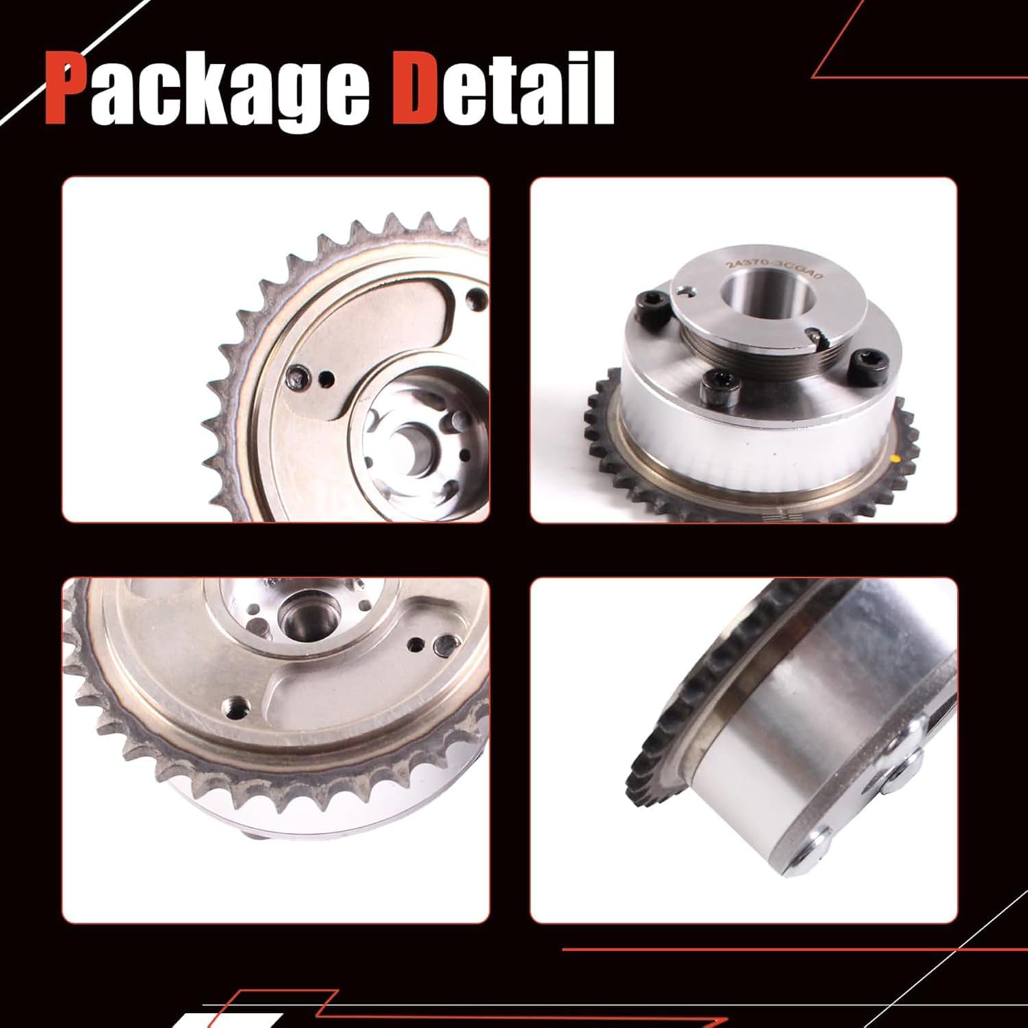 243703CGA0 Intake＆Exhaust CVVT Sprockets for 2011-2020 Hyundai Azera Genesis Santa Fe for Kia Cadenza K900 Sedona Sorento 3.3L 3.8L