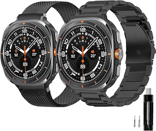 Vista 167 de GOLDTOLUCK No Gap Stainless Steel Band Compatible with Samsung Galaxy Watch 8 7 6 5 4 Classic FE Pro Ultra 40mm 44mm 46mm 43mm 47mm 45mm 42mm