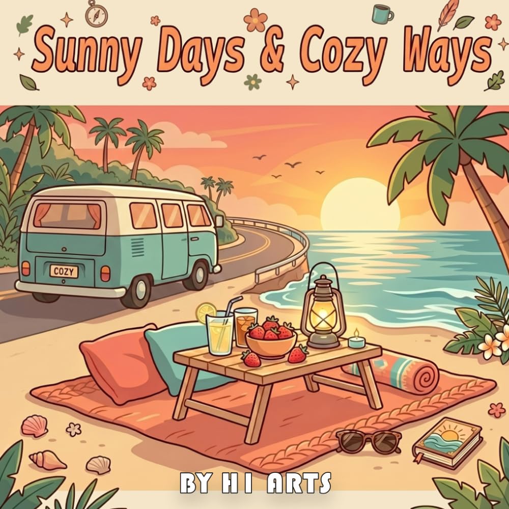 Sunny Days & Cozy Ways: A Cozy Bold & Easy Coloring Book of Beach Days, Camping Nights & Relaxing Summer Moments (Cozy Travel Days)