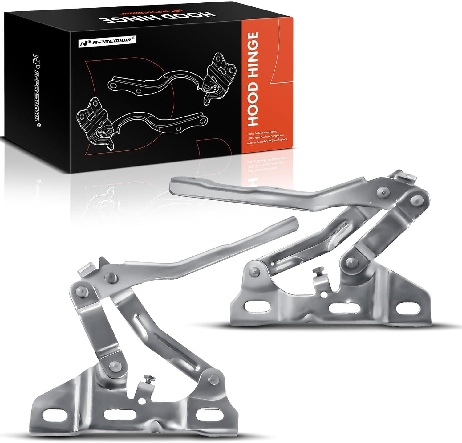 A-Premium Driver and Passenger Hood Hinges Compatible with Hyundai Tucson 2022 2023 2024, Set of 2 Front Left and Right Side Hood Hinges, Replace# 66910N9000, 66920N9000