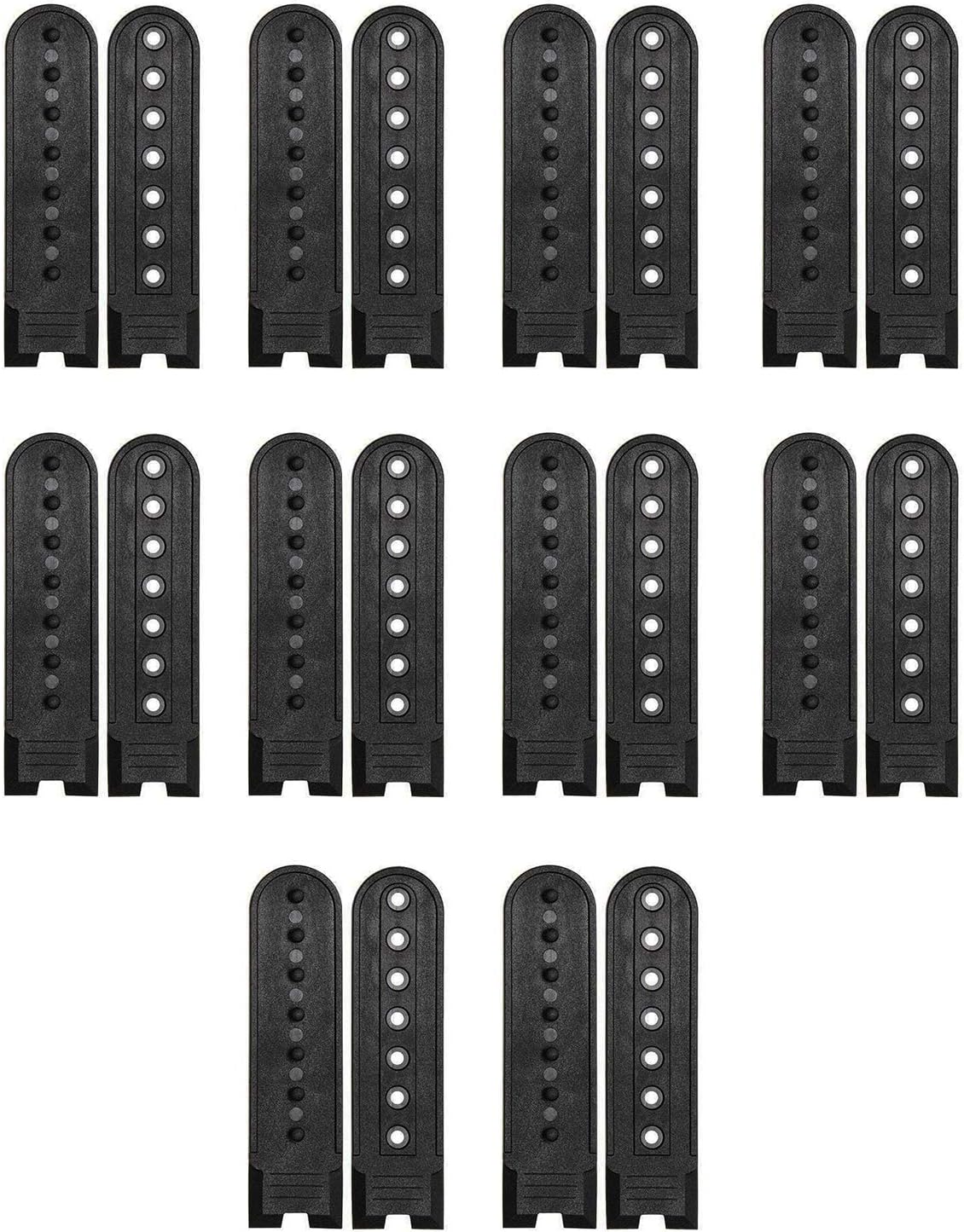 sowaka 10 Pairs Snapback Strap Repair Fasteners Buckle Extender (Black)