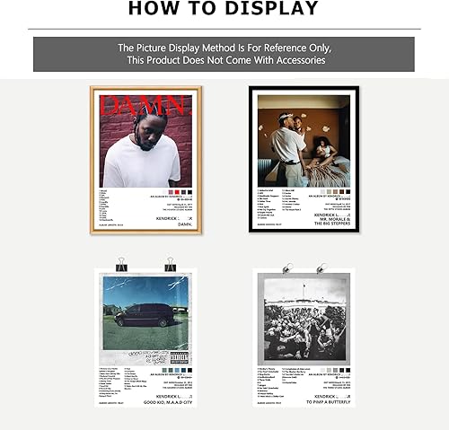 Miniatura 2 de Kendrick Lam ar - Póster (8 piezas de 8 x 11 pulgadas), pósteres musicales para estética de habitación, arte de pared para decoración de habitación