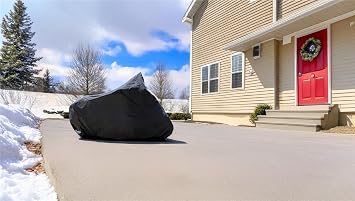 Bike Motorcycle Cover Compatible for Harley-Davidson FLS Softail Slim. Strong UV Protectivve Chopper Bike Tarp. Breathable and Portable Vehicle Protection